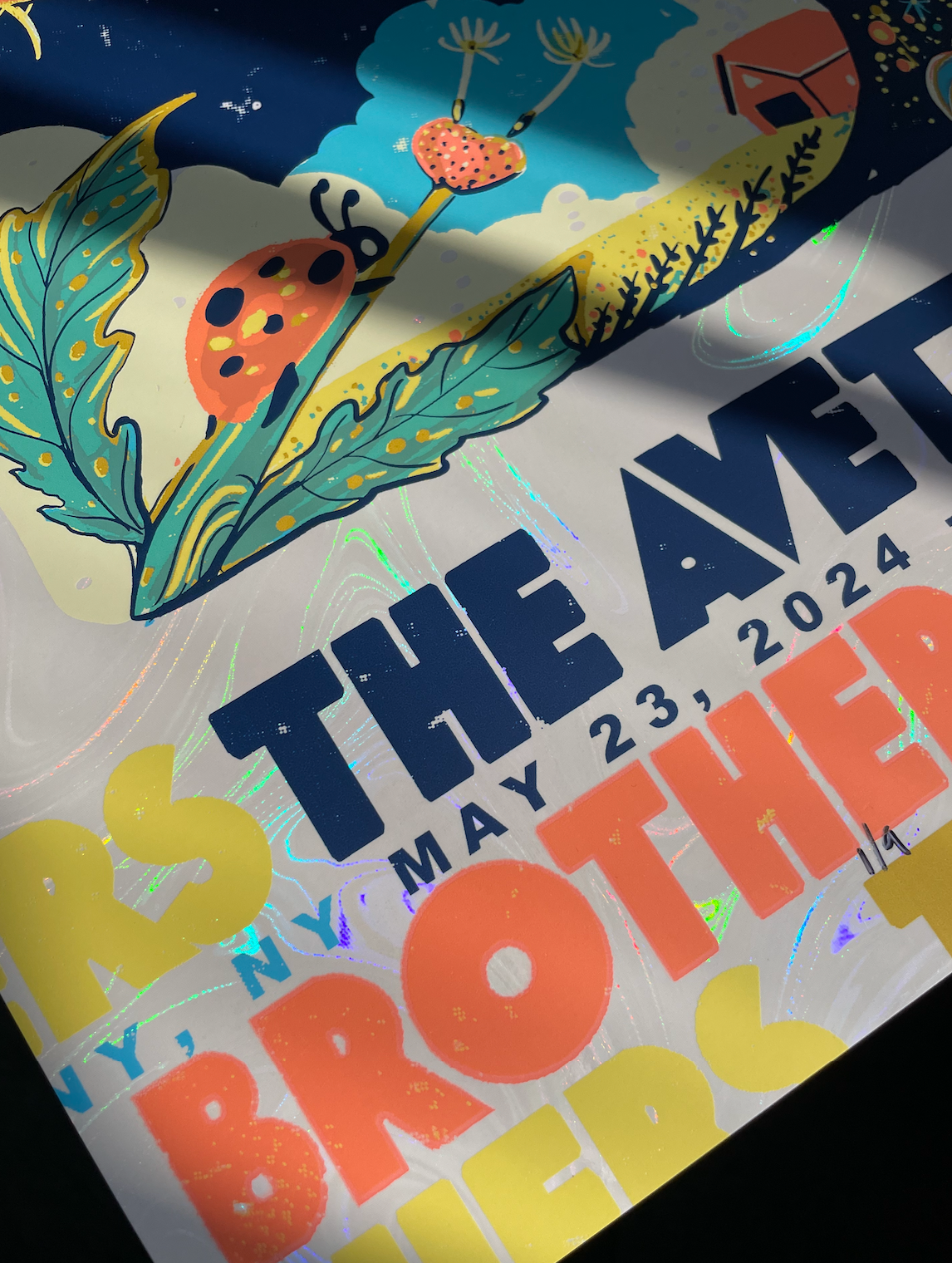 Avett Brothers NY / White Swirl Foil