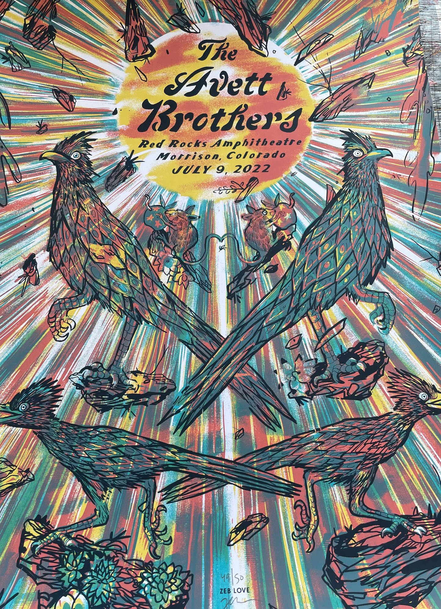 Avett Brothers / Red Rocks/ July 9 Variant