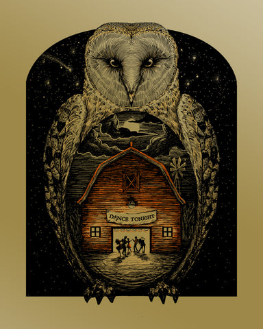 Barn Owl - Gold Foil