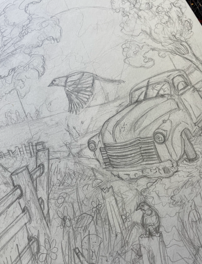 In The Curve - 3 Original Drawings