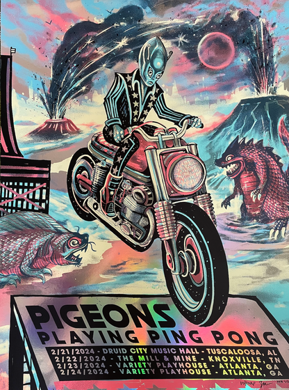 Pigeons Playing Ping Pong - FOIL AP