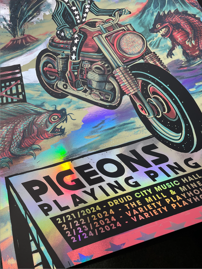 Pigeons Playing Ping Pong - FOIL AP