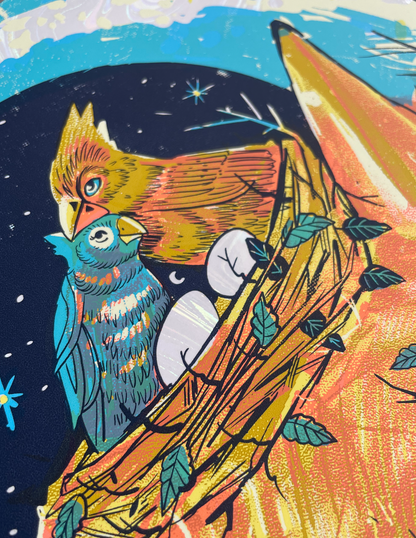 Avett Brothers NY / White Swirl Foil