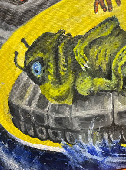 Surrounded By Reptilians - Original Painting