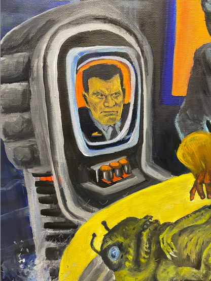 Surrounded By Reptilians - Original Painting