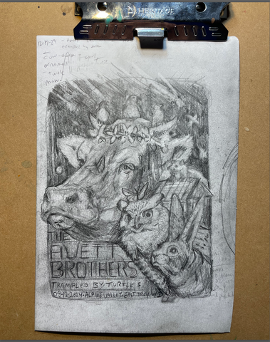 Avett Brothers NY - Original Drawing