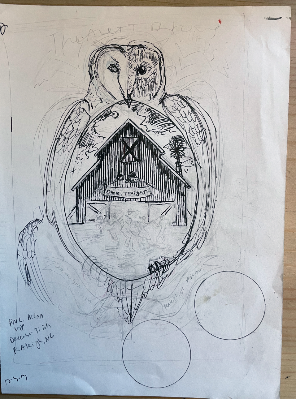 Avett Brothers / Raleigh NC / Original sketch