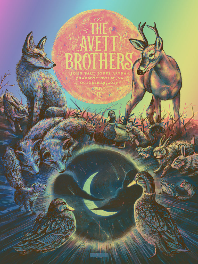 Avett Brothers - Charlottesville - Rainbow Foil