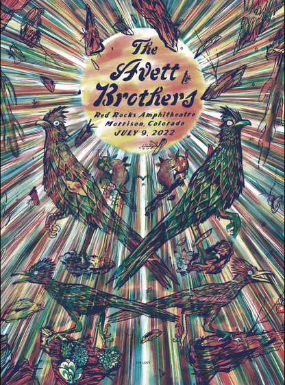 Avett Brothers / Red Rocks/ July 9 Variant