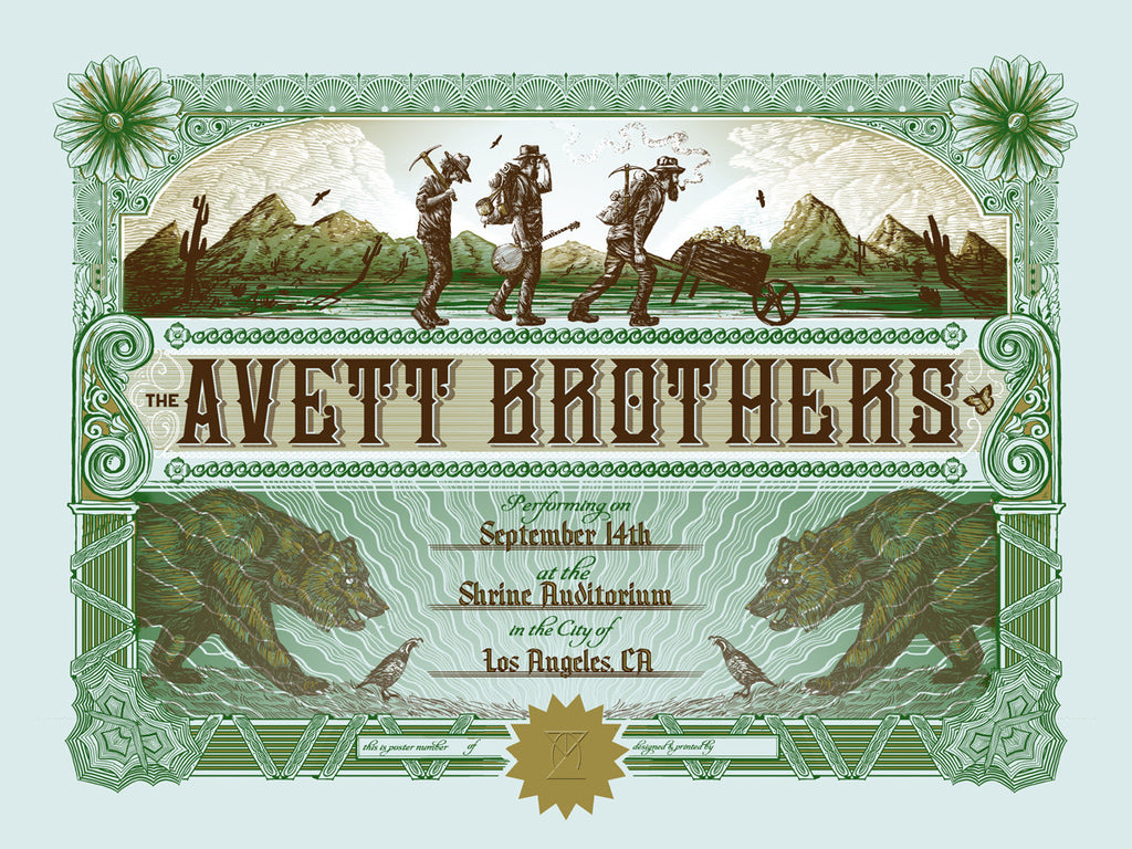 Avett Brothers - LA - Variant - 2014