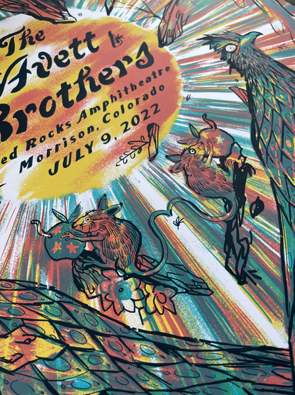 Avett Brothers / Red Rocks/ July 9 Variant