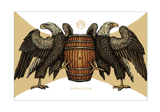 Eagle & Whiskey Sticker