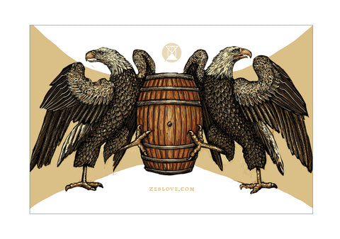 Eagle & Whiskey Sticker